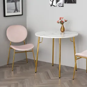 Belle Chair Pink X Gold (W500×D560×H810)