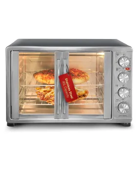 18-Slice Countertop Convection Oven - With 4-Control Knobs - Bake Broil Toast Rotisserie (Stainless Steel)