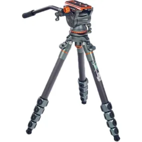 3 Legged Thing Jay Carbon Fiber Tripod with Quick Leveling Base and AirHed Cine-S Fluid Head System