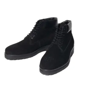 7 Hole Lace Up Boots (Black Suede)