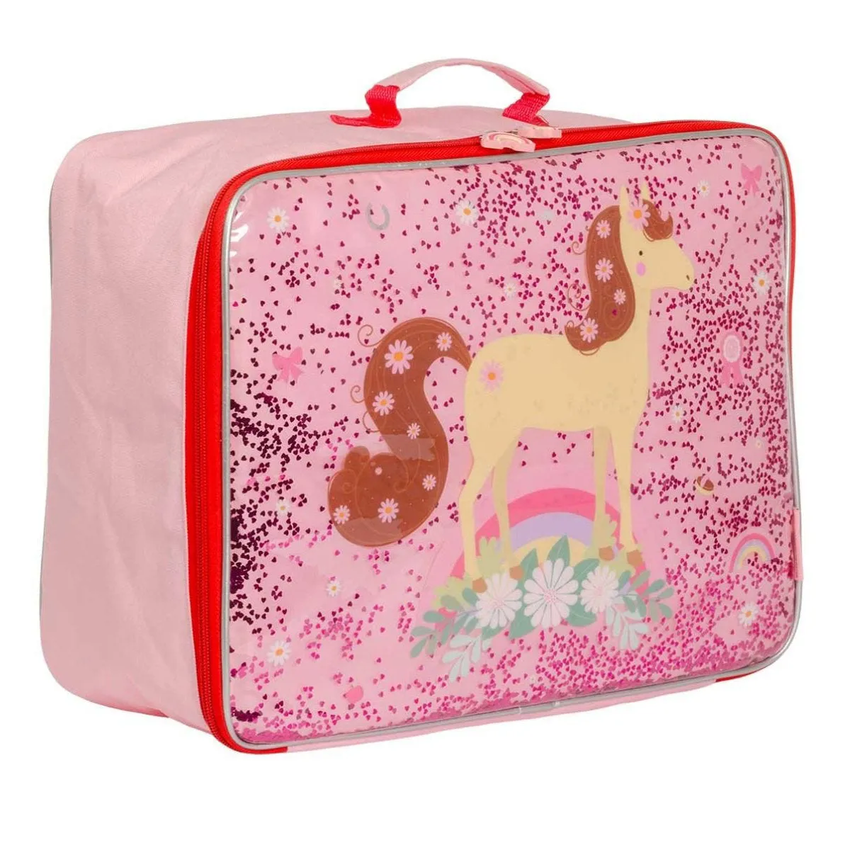 A Little Lovely Company Suitcase Glitter Horse