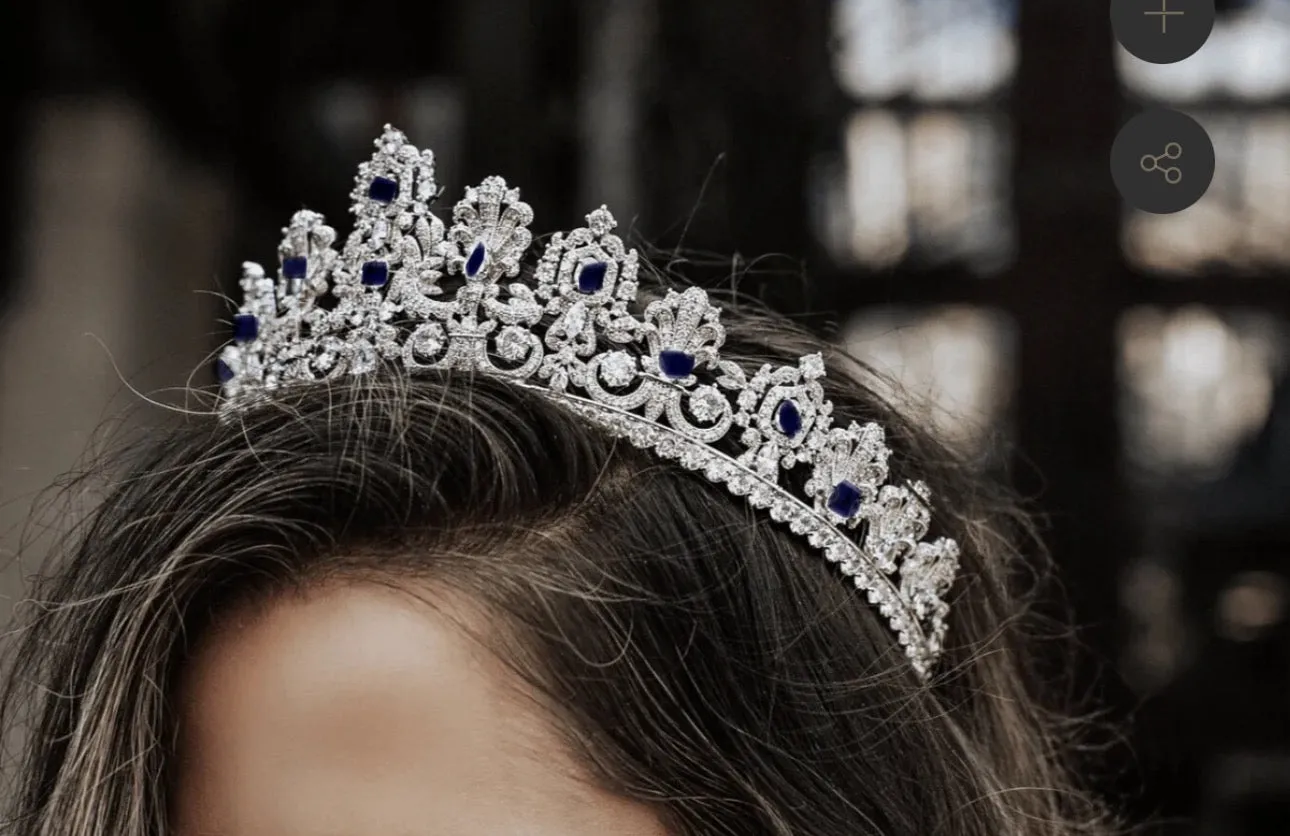 Bespoke Petite PERSEPHONE Royal Bridal Crown for Arianne