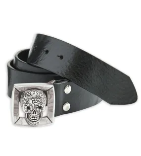 Bill Lavin Skull Buckle Belt