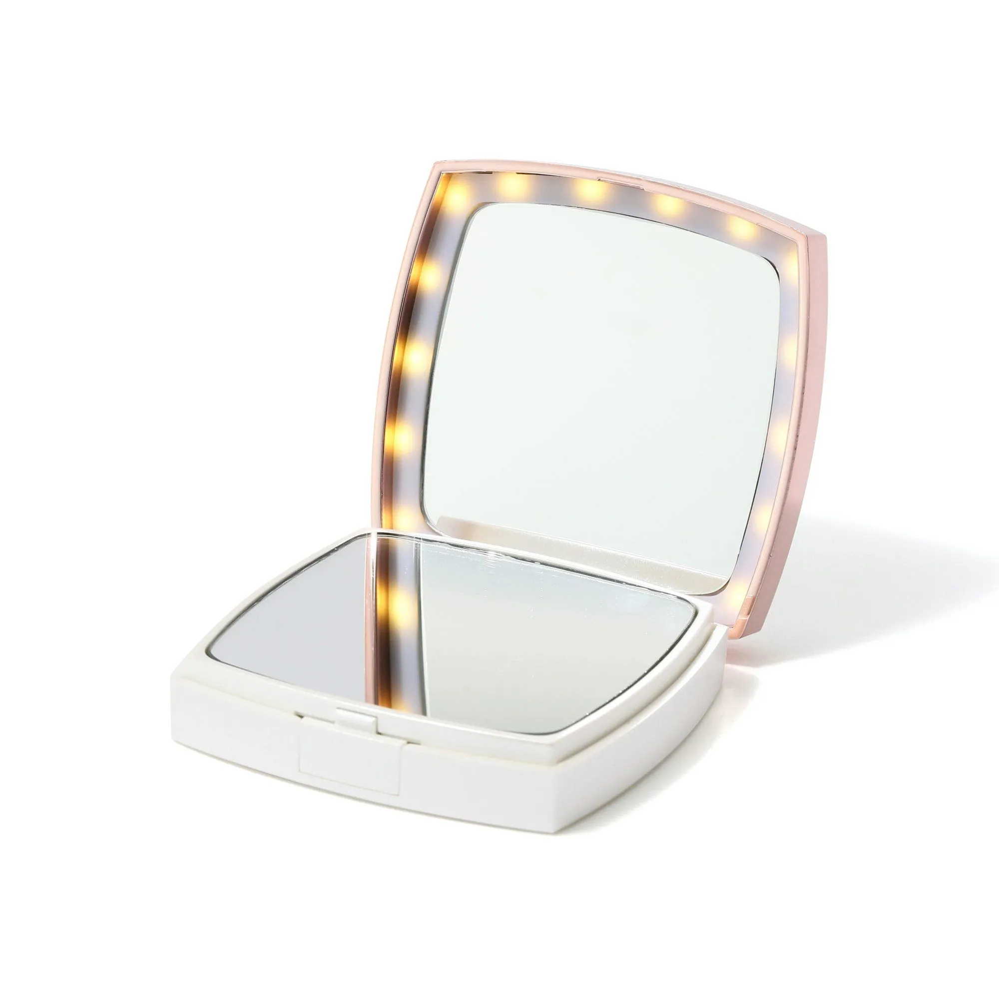 Blanche Led Compact Mirror White