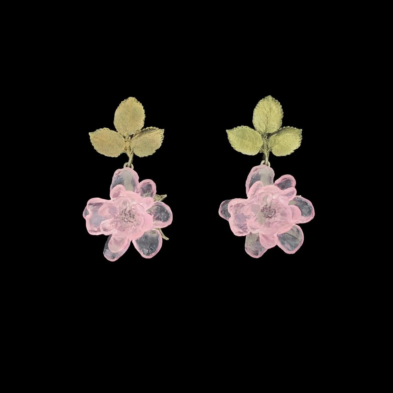 Blushing Rose Earrings - Post Drop