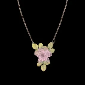 Blushing Rose Pendant - Single Flower