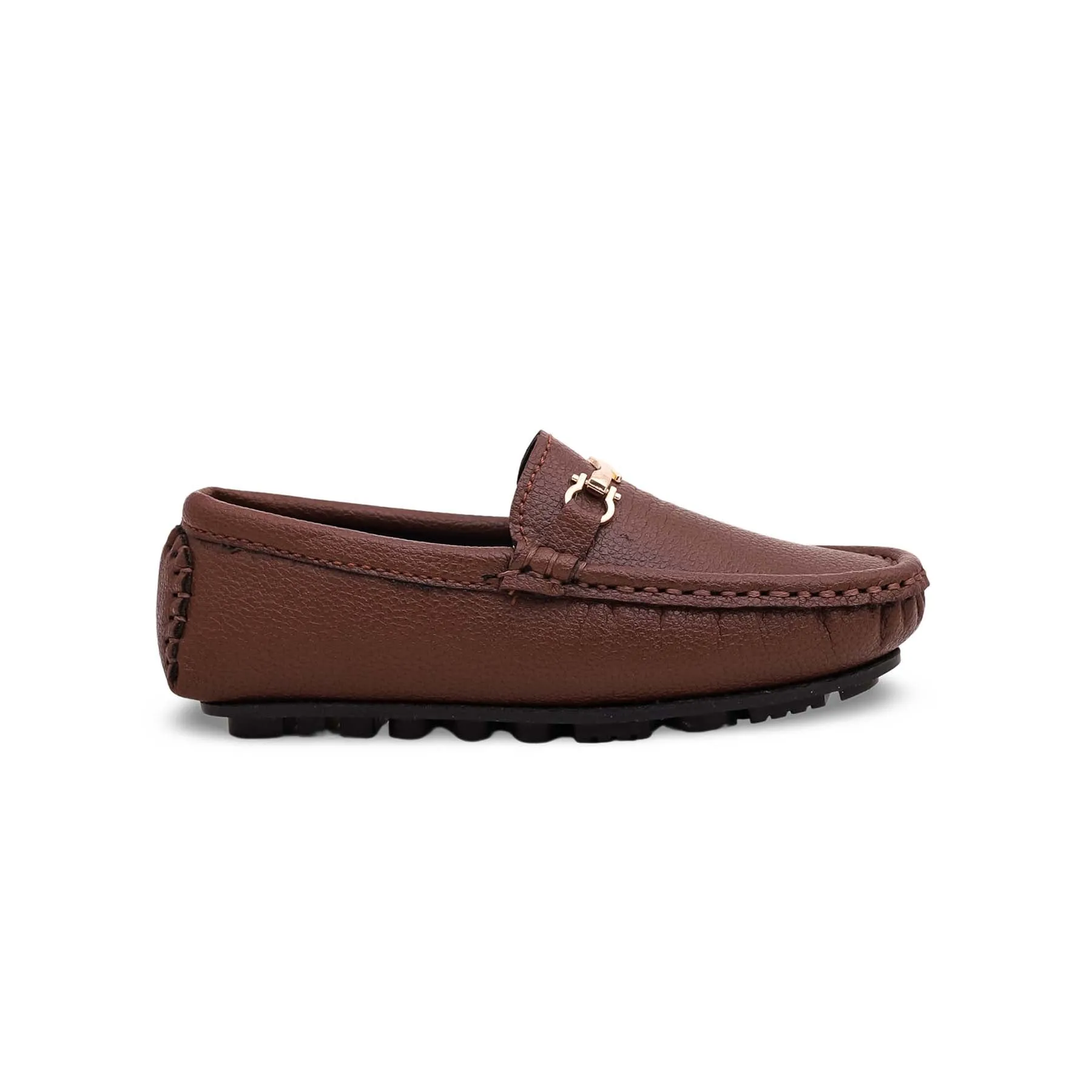 Boys Brown Formal Moccasin KD0764