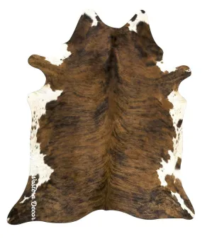 Brazilian Brindle White Belly Cowhide