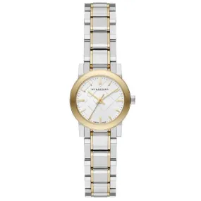 Burberry BU9217 Ladies White Dial Two-Tone 26mm Watch