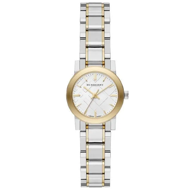 Burberry BU9217 Ladies White Dial Two-Tone 26mm Watch