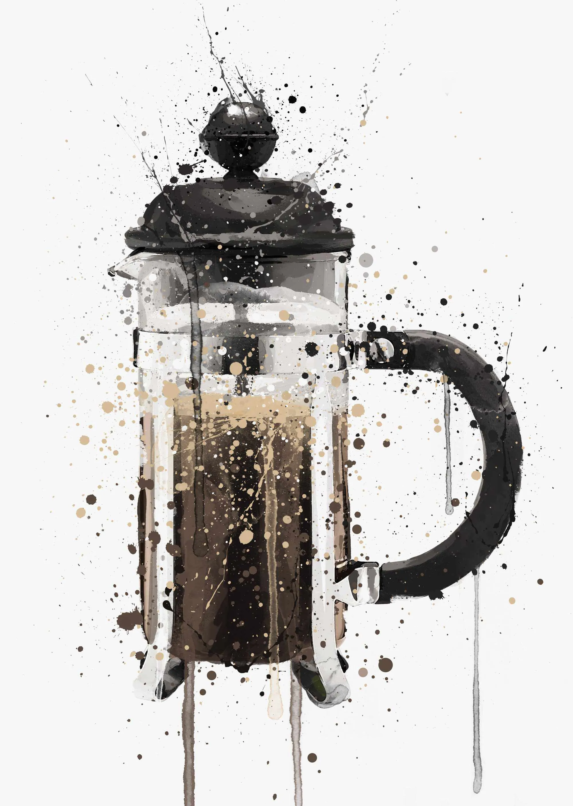 Cafetière Wall Art Print