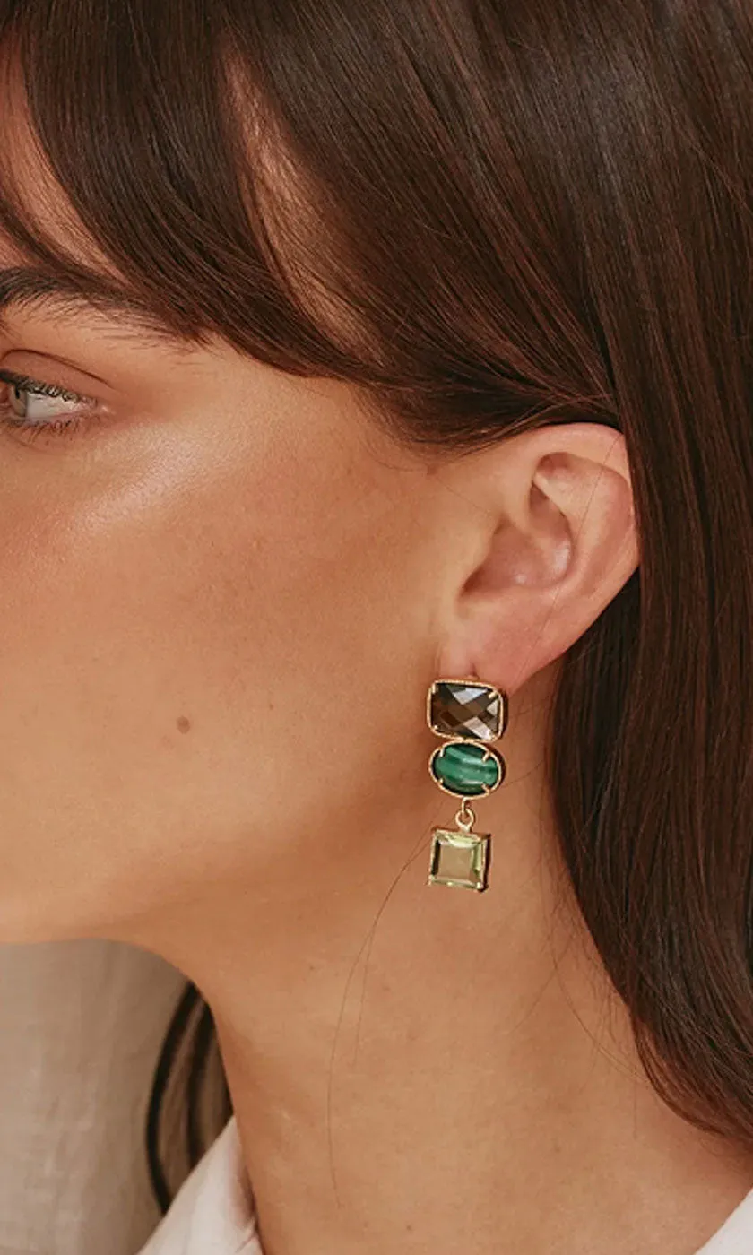 Christie Nicolaides Giovanna Earrings - Blue Green