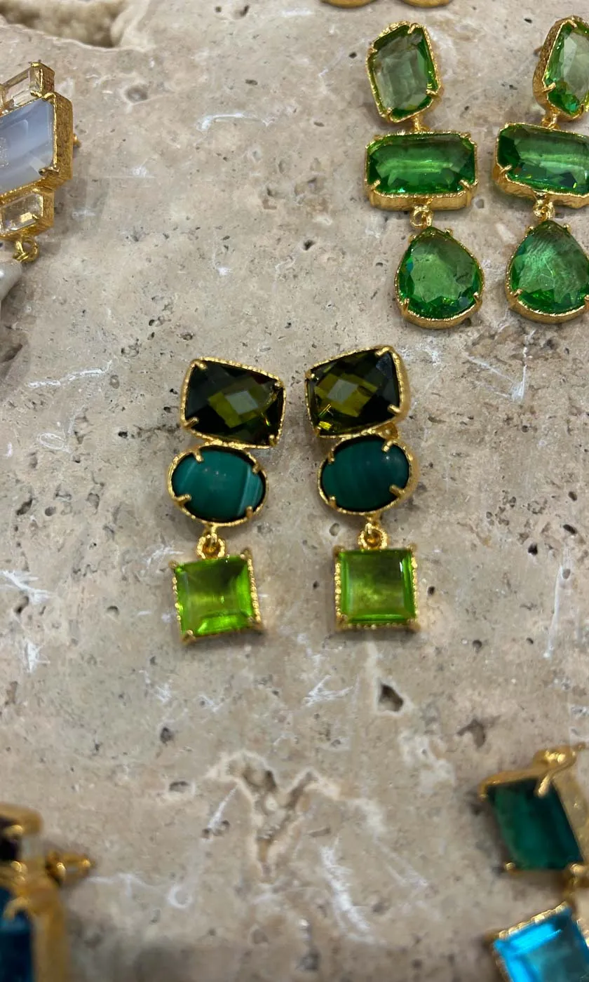 Christie Nicolaides Giovanna Earrings - Blue Green