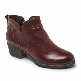 Cobb Hill ANISA VCUT BOOTIE BURGUNDY LEATHER