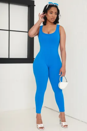 Cover Me Cellulite Deleter Sleeveless Jumpsuit - Royal Blue