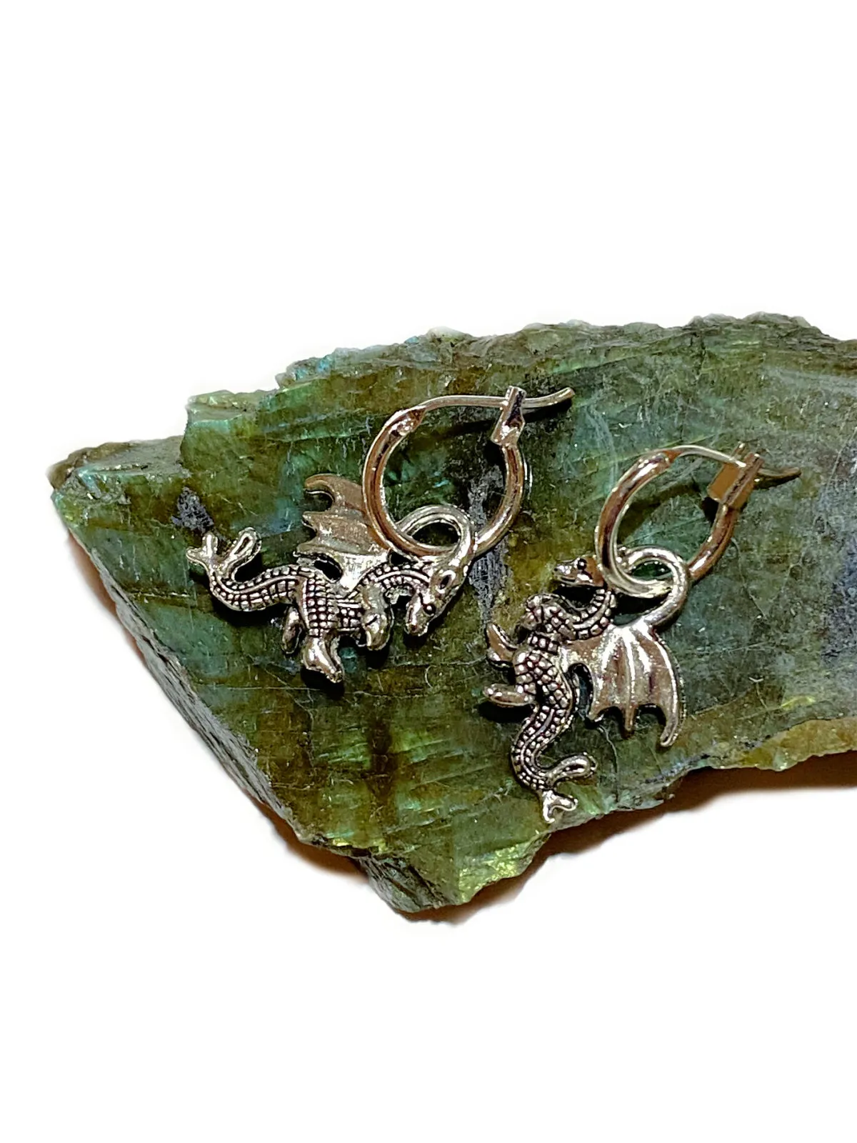 Dancing Dragon Hoop Earrings