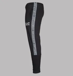 EA7 Logo Taping Joggers Black