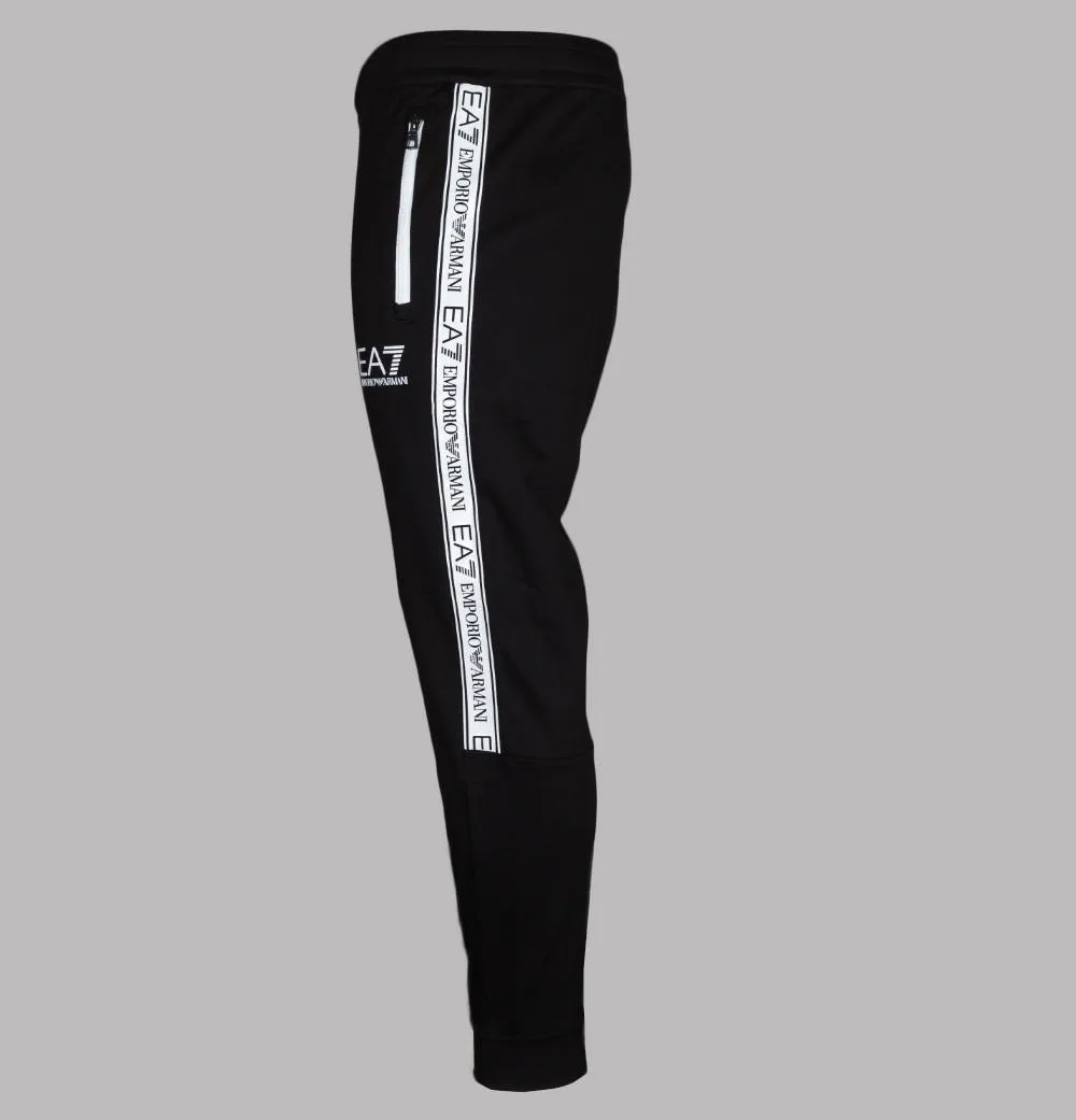 EA7 Rubberised Taping Logo Joggers Black