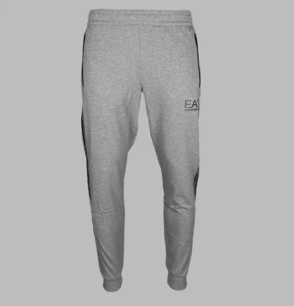 EA7 Rubberised Taping Logo Joggers Medium Grey