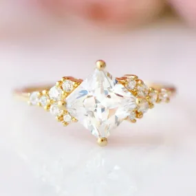 Ellie Simulated Diamond (cz) Ring - 14K Yellow Gold Vermeil