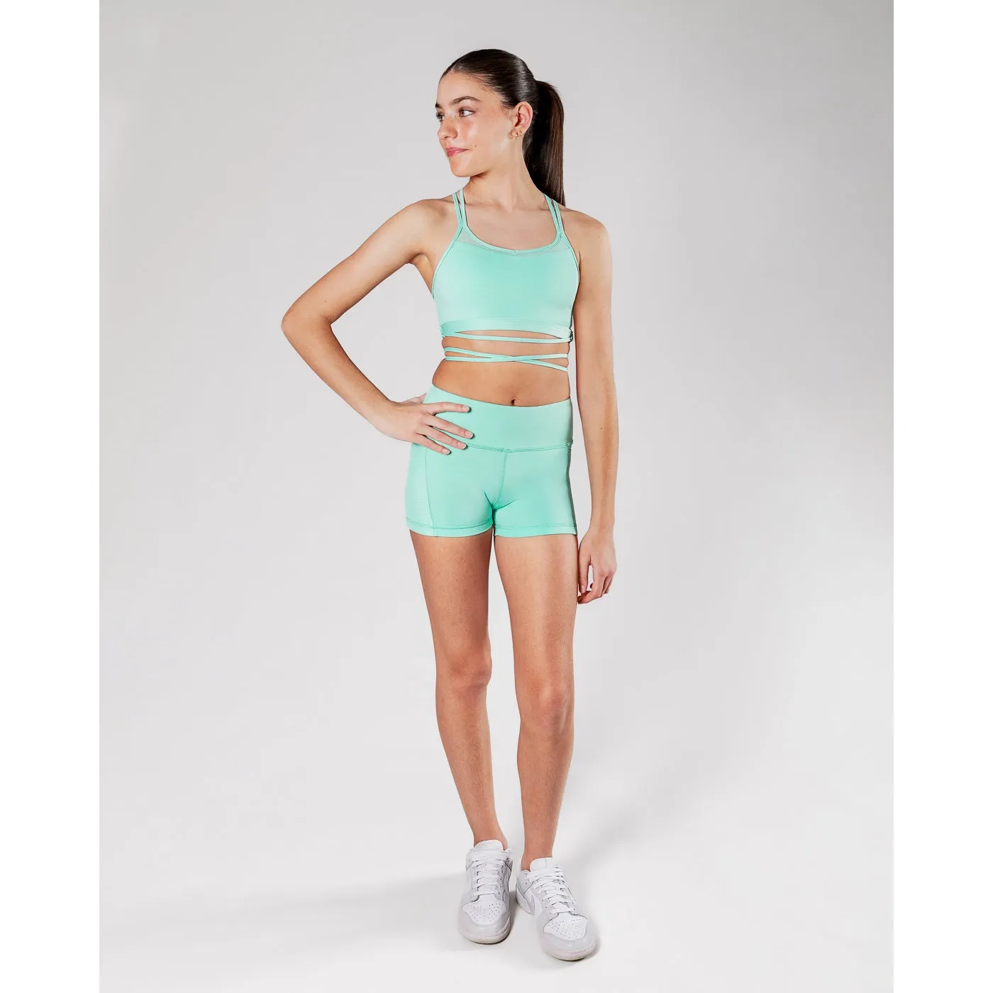 Energetiks Roxy Mesh Crop | Watermelon Spritz