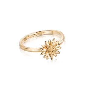 English Daisy Ring 18ct Gold Plate