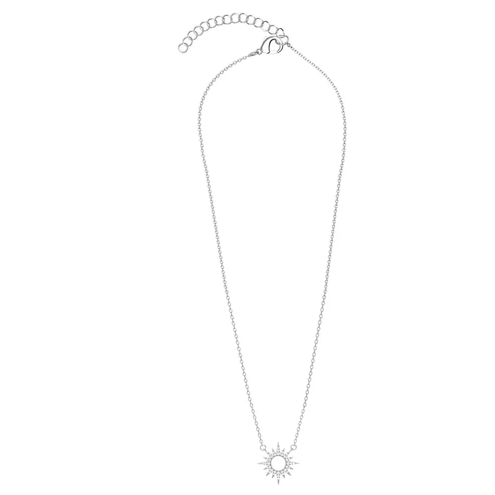 Evie 18k White Gold Plated Necklace with Crystals