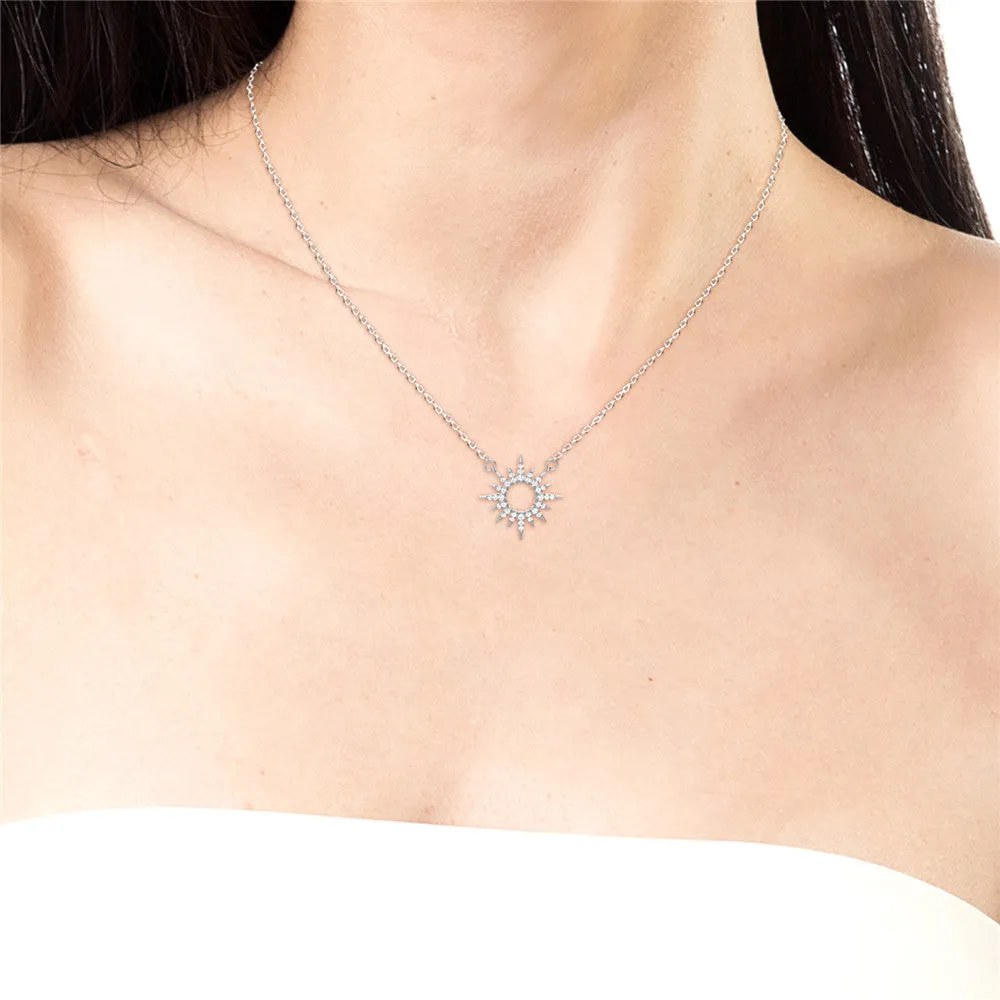 Evie 18k White Gold Plated Necklace with Crystals