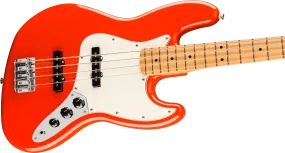 Fender Player II Jazz Bass Maple FB, Coral Red