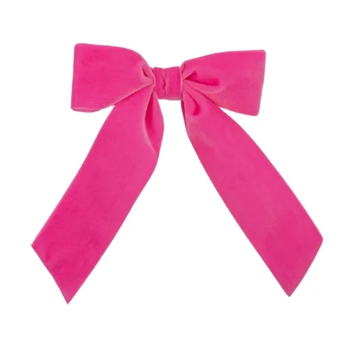 Grace & Grandeur Bailee Bow Barrette: Hot Pink