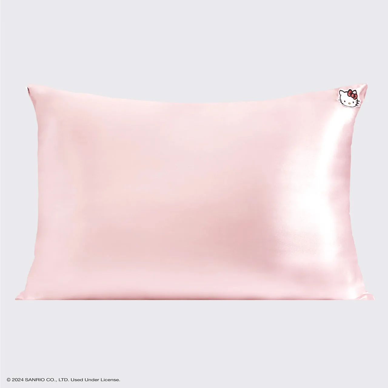 Hello Kitty x Kitsch Satin Pillowcase - Solid Pink Hello Kitty Face