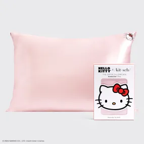 Hello Kitty x Kitsch Satin Pillowcase - Solid Pink Hello Kitty Face