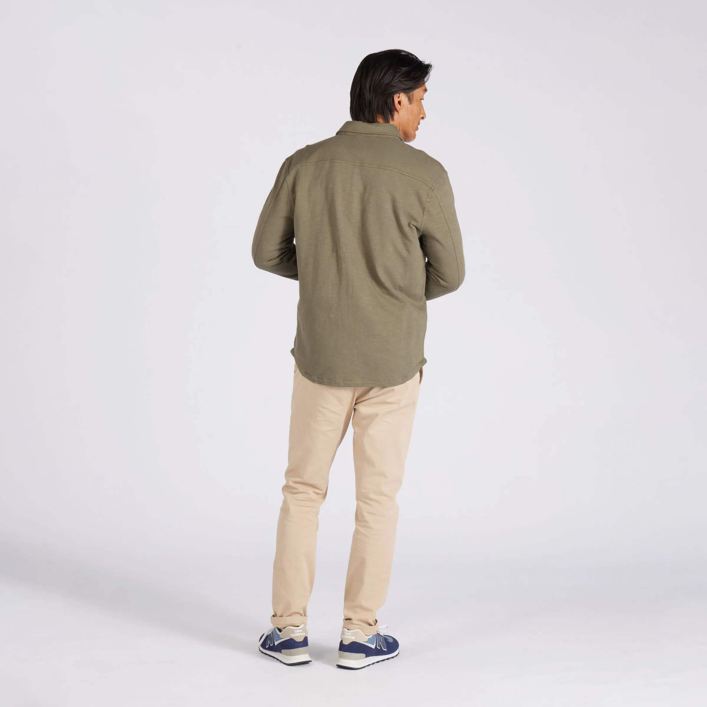 Hogan Knit Loopback Shirt Jacket - Olive