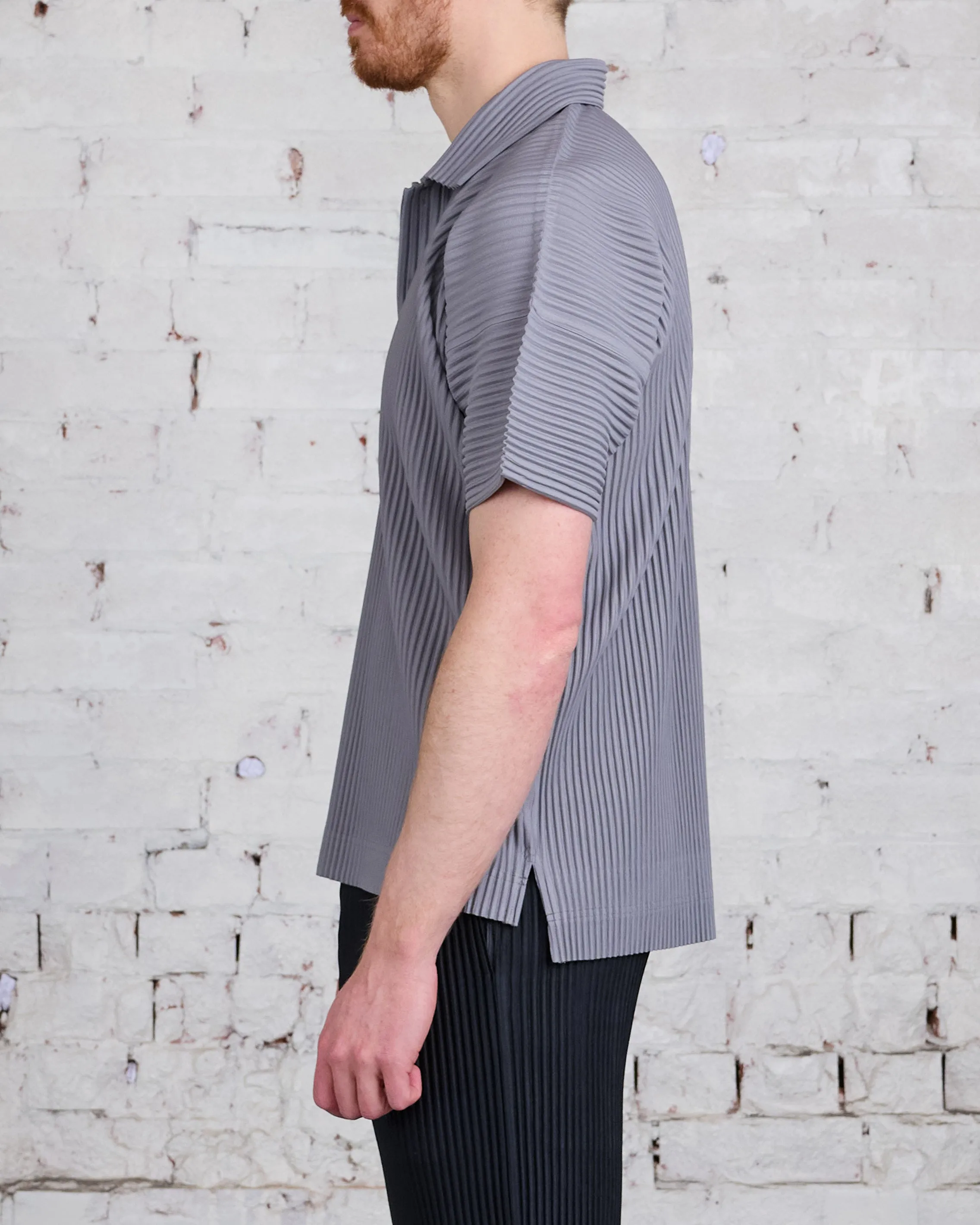 HOMME PLISSÉ ISSEY MIYAKE Pleats May Polo Warm Gray