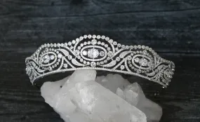 HYACINTH Simulated Diamond Bridal Tiara