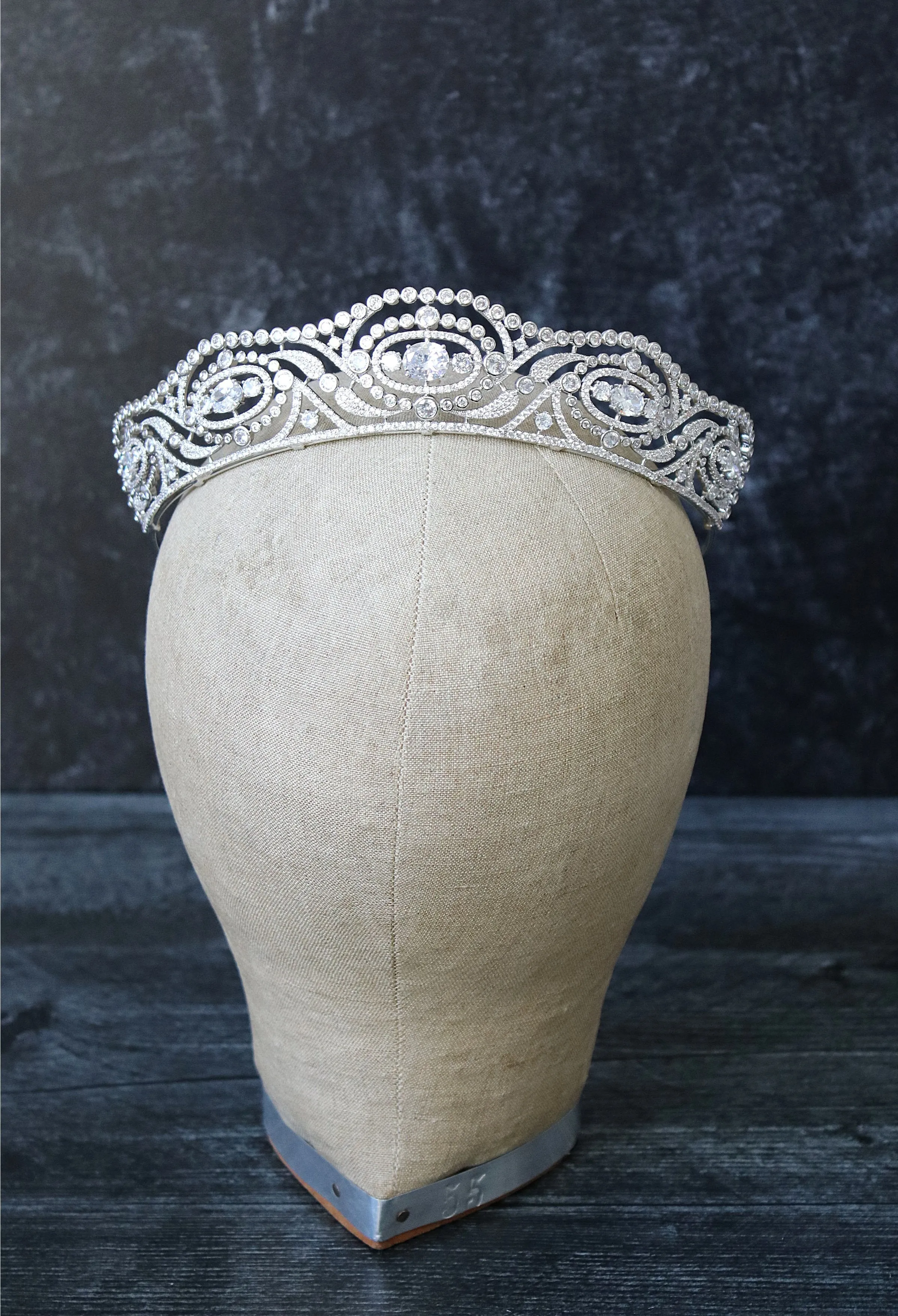 HYACINTH Simulated Diamond Bridal Tiara