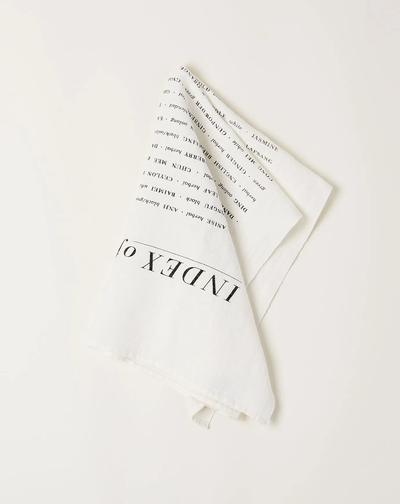 Index of Teas Tea Towel