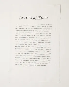 Index of Teas Tea Towel