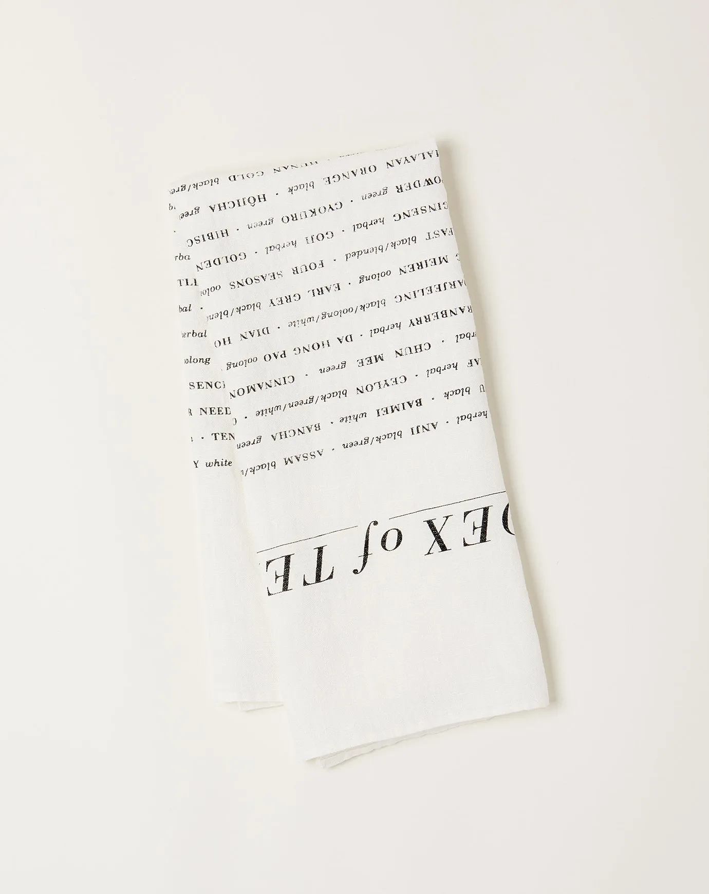 Index of Teas Tea Towel