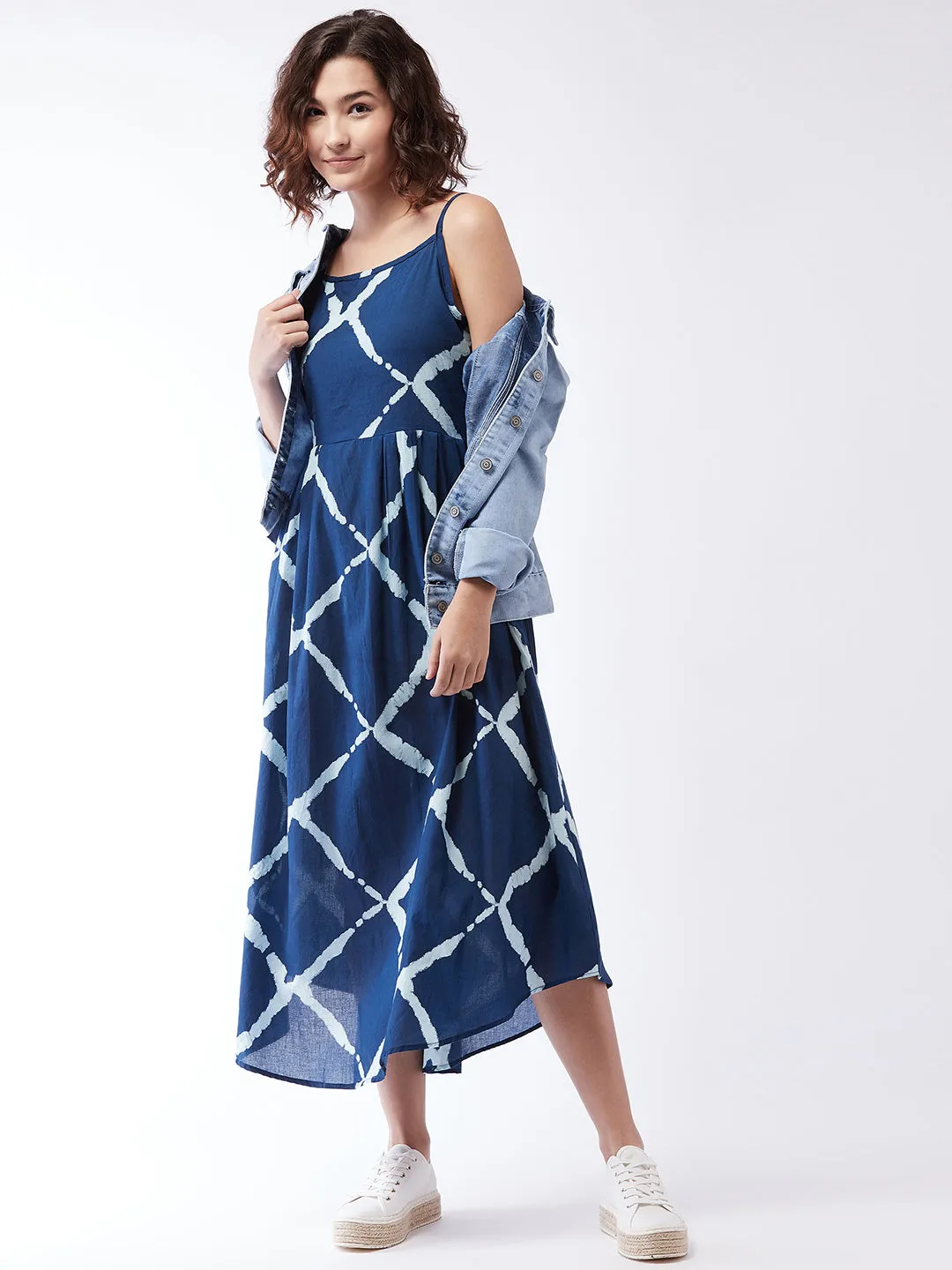 Indigo Criss Cross Strappy Kurta For Teens