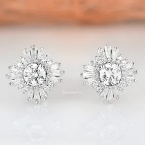 Joelle Diamond Earrings- Sterling Silver