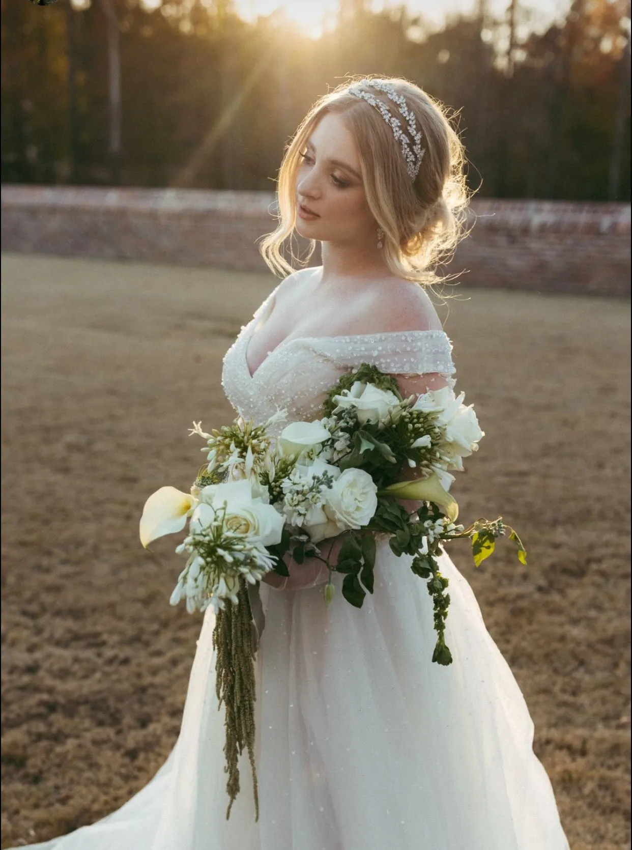 JULIET Simulated Diamond Headband Headpiece