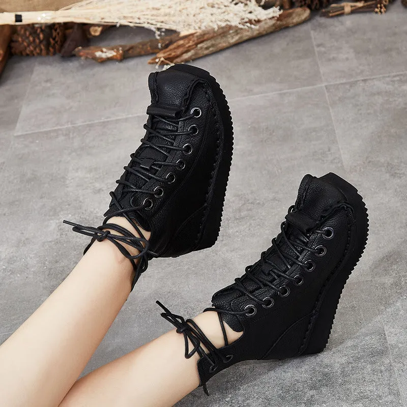 Lace-up Handmade Retro Leather Boots