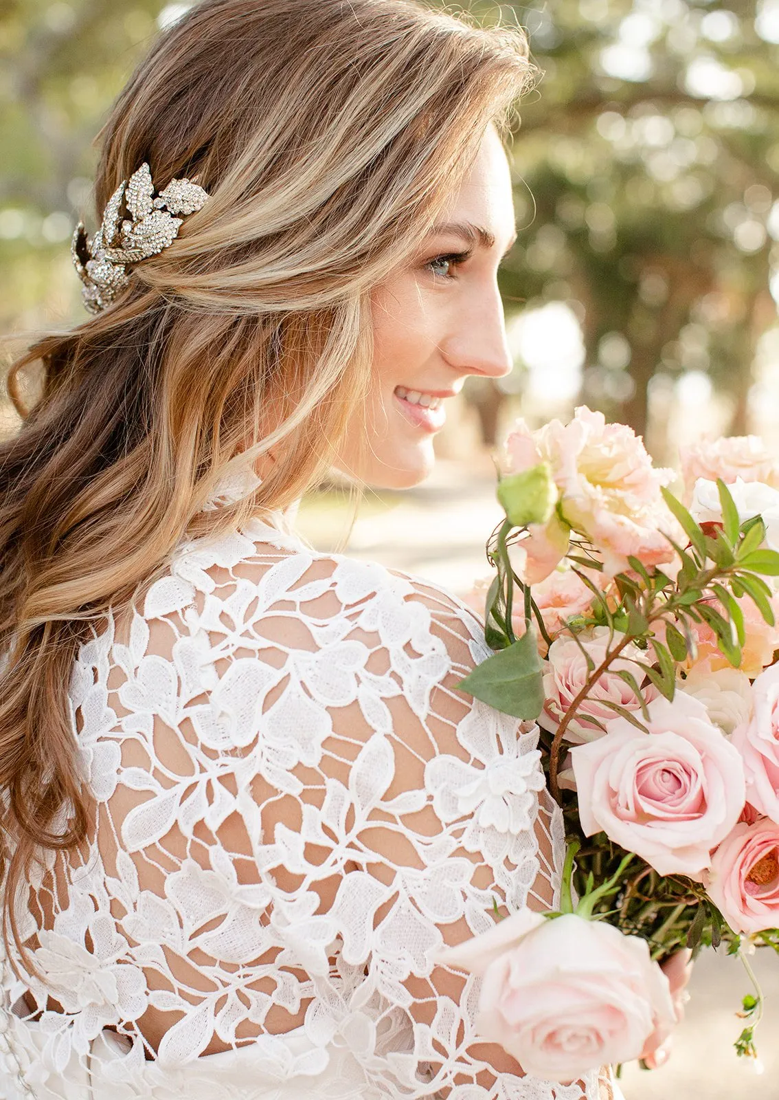 LAUREL Gilded Leaves Headpiece Tiara