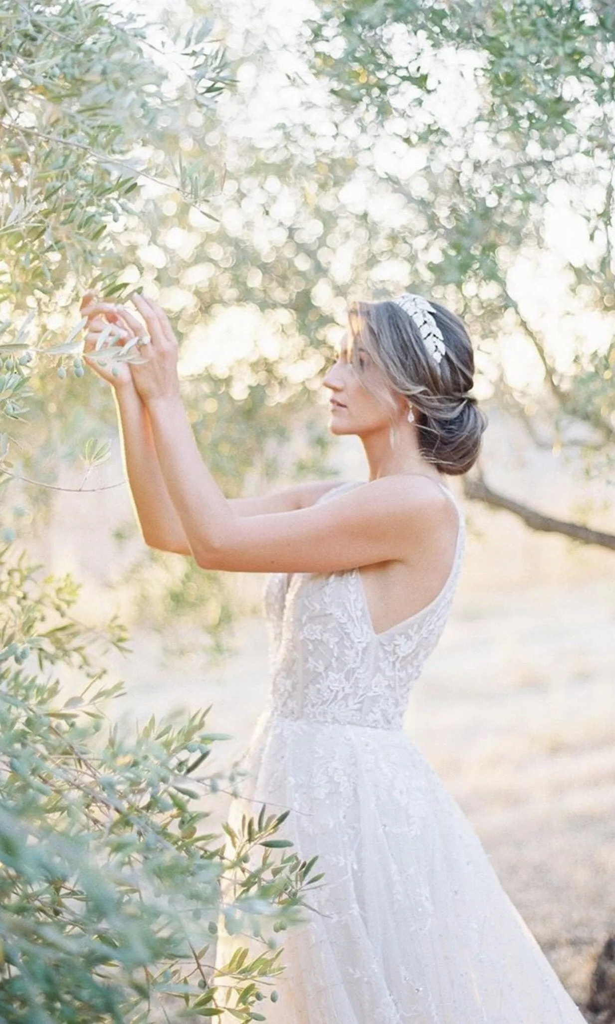 LAUREL Gilded Leaves Headpiece Tiara