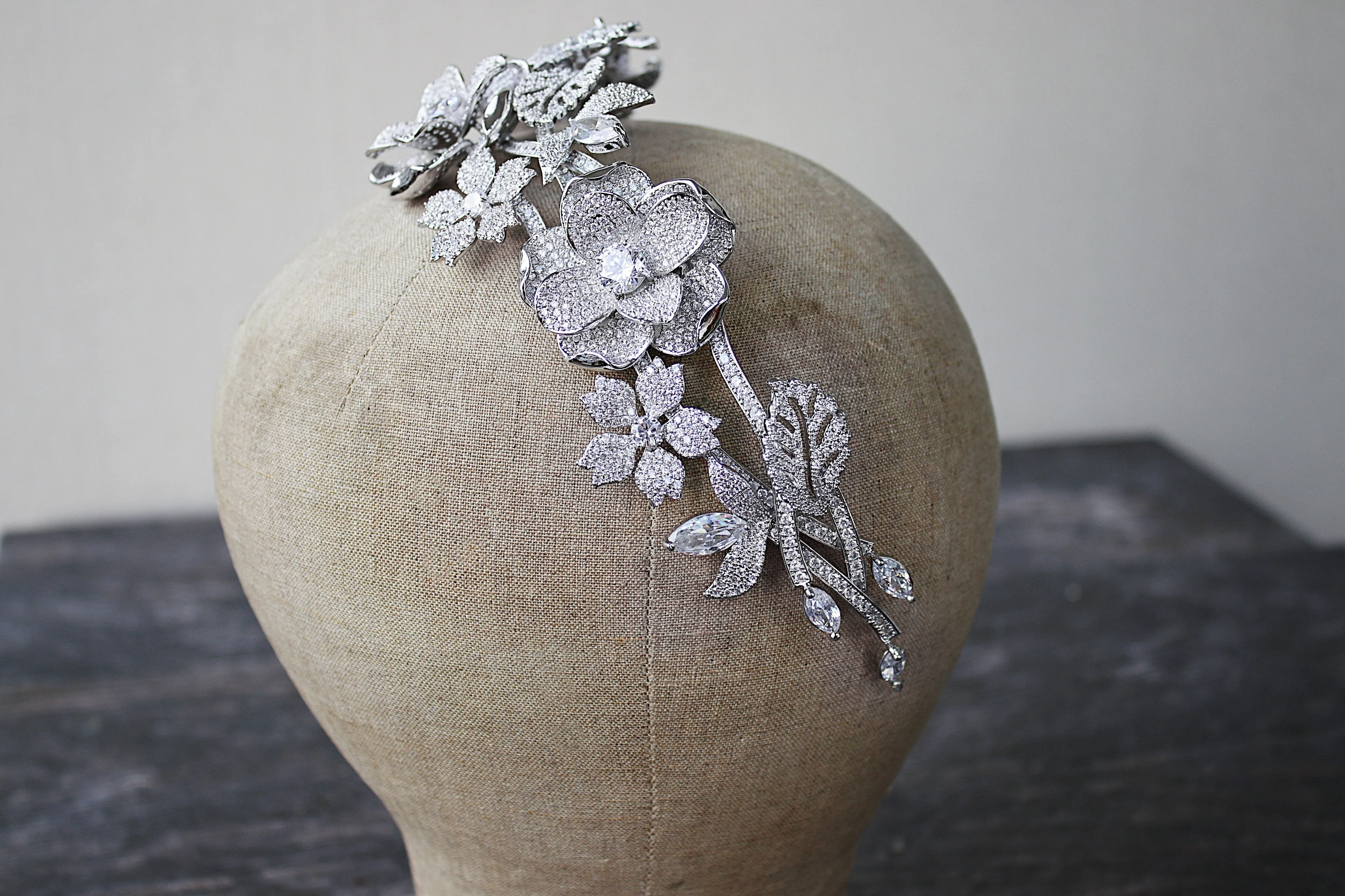 LENA Floral Headpiece Tiara