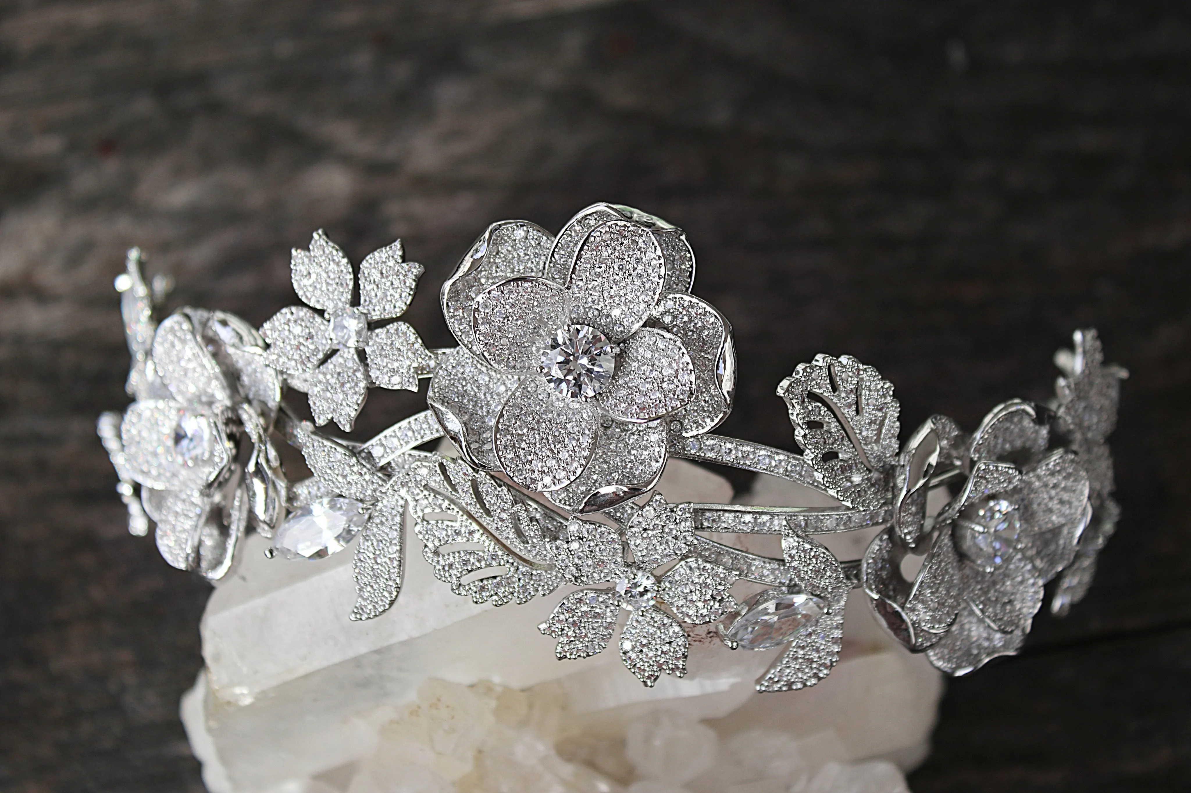 LENA Floral Headpiece Tiara