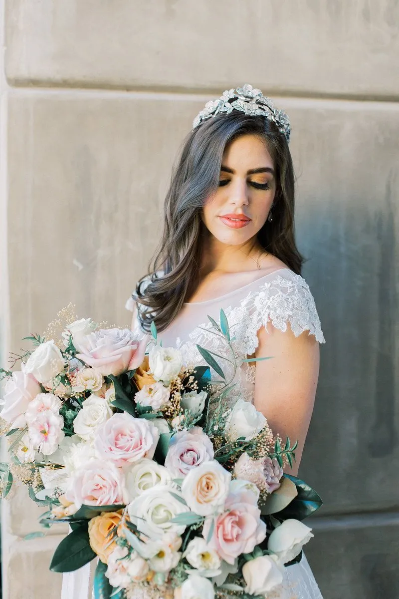 LENA Floral Headpiece Tiara