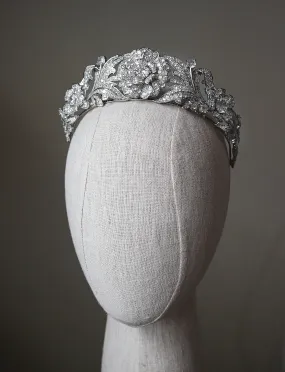 LETIZIA Simulated Diamond Royal Bridal Crown