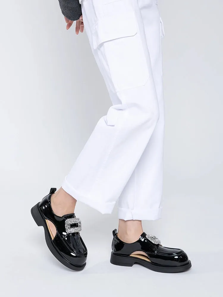 Madelyn Cut-out Patent Loafers